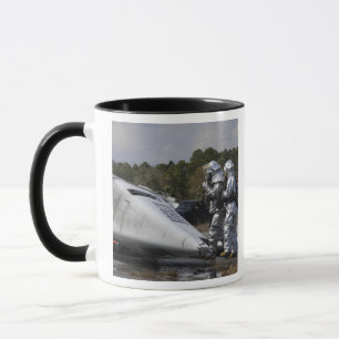 Firefighters respond to the scene mug
