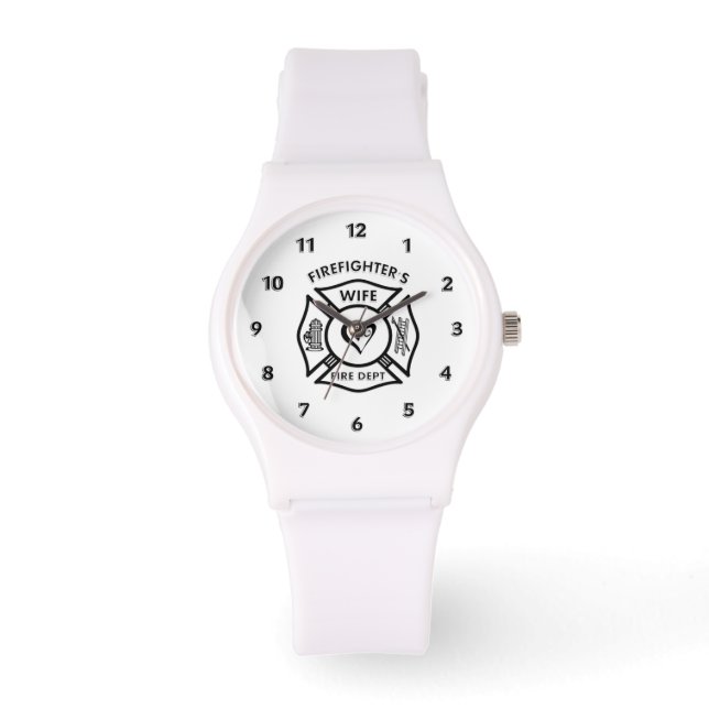 Firefighters Wife Maltese Heart Watch (Front)