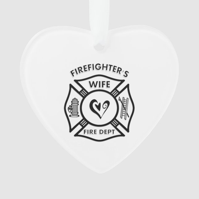Firefighters Wife Ornament (Front)