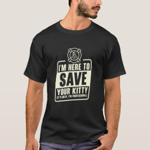 Firefighting Professional Rescue Cat Firefighter F T-Shirt