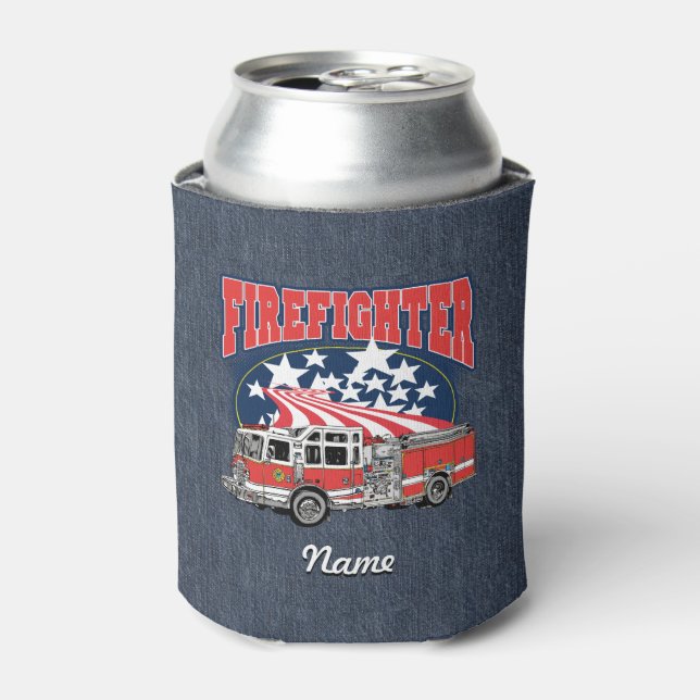 Firefighting Truck Can Cooler (Can Front)