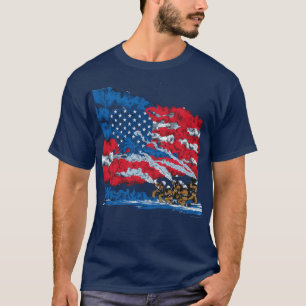 Firefighting USA Flag Patriotic Cool Fireman T-Shirt