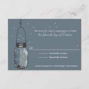 Fireflets carte RSVP & Mason Jar