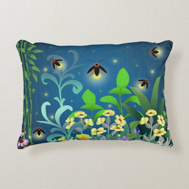 Fireflies  accent pillow (Front)