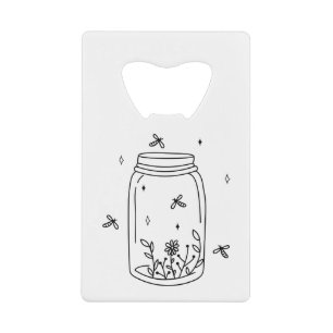 Fireflies and Flowers Bottle Opener Credit Card Bottle Opener