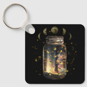 Fireflies Bugs In Jar Firefly Lightning Insects Gl Keychain