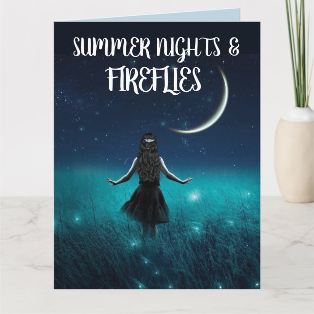 FIREFLIES CARTES D'ANNIVERSAIRE D'ÉTÉ POUR ELLE (Devant)