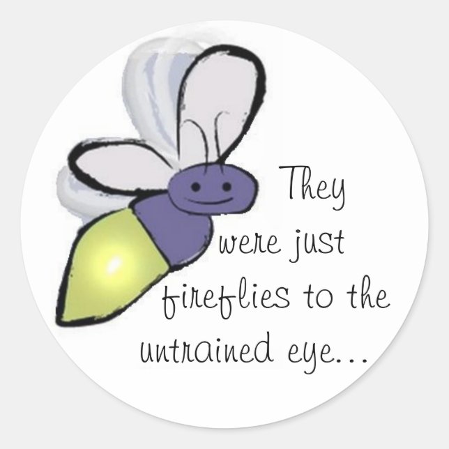 Fireflies Classic Round Sticker (Front)