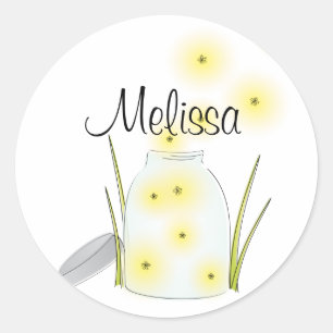 Fireflies Flying Classic Round Sticker