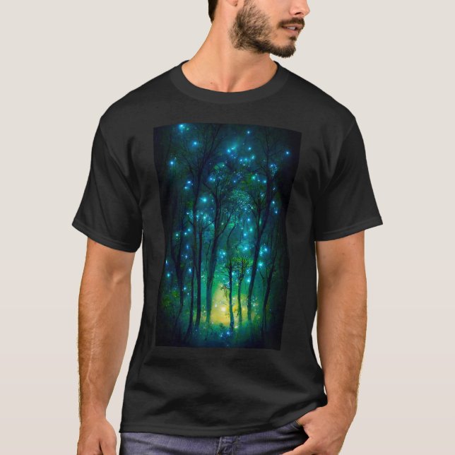 fireflies forest T-Shirt (Front)