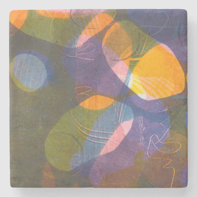 Fireflies I Stone Coaster (Front)