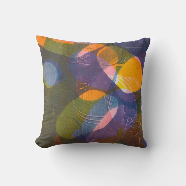 Fireflies I Throw Pillow (Front)