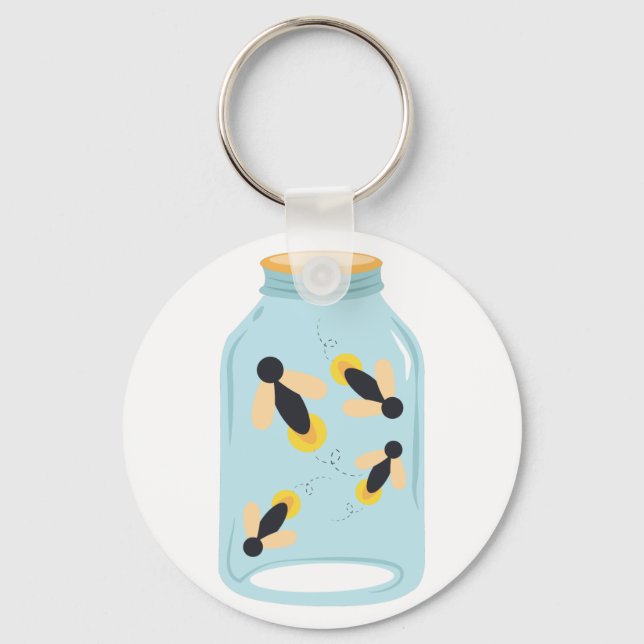 Fireflies In Jar Keychain (Front)