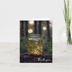 Fireflies In Jar Thank You Card