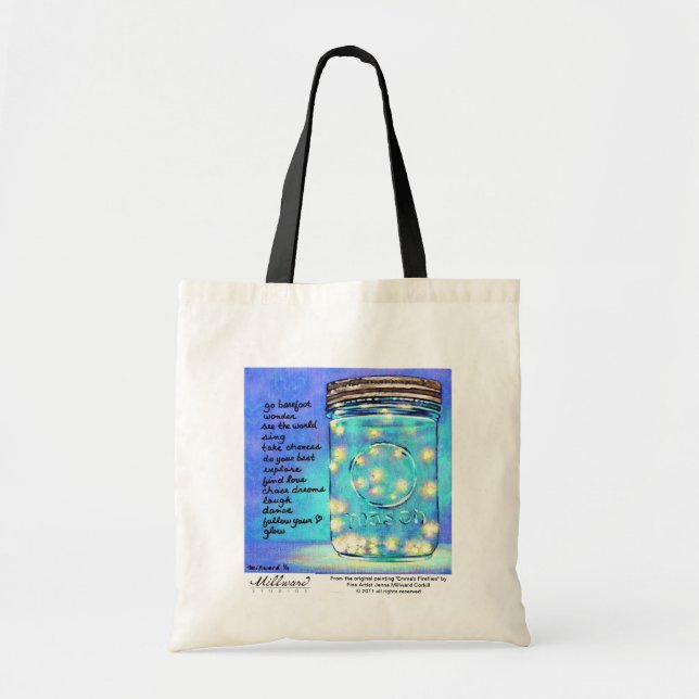 Fireflies in Jar Tote Bag ©MillwardStudios 2011 (Front)