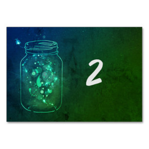 Fireflies in Jars Greenleaf Table Number Cards