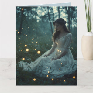 FIREFLIES LIGHTENING BUGS BIRTHDAY GREETING CARD