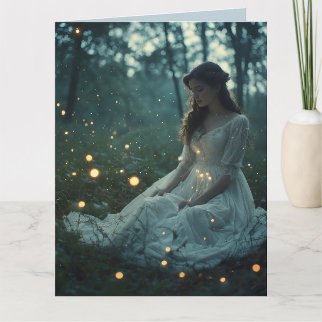 FIREFLIES LIGHTENING BUGS BIRTHDAY GREETING CARD (Front)