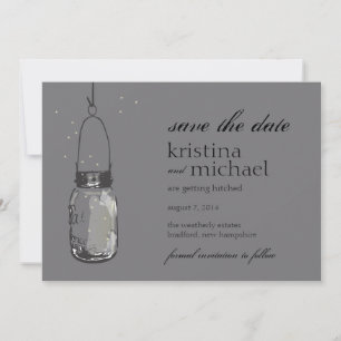 Fireflies & Mason Jar Save the Date