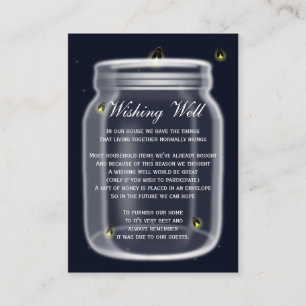 fireflies mason jar wishing well cards