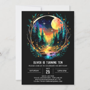 Fireflies Woods Magic Birthday Invitation
