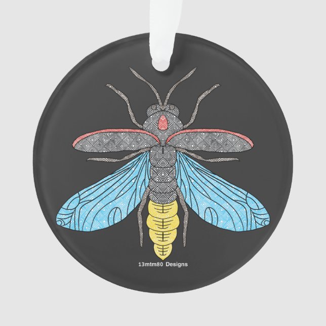 Firefly (black) - Acrylic Ornament (Front)