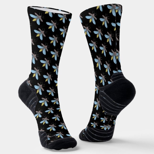 Firefly (black) - Athletic Socks (Angled)