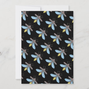 Firefly (black) - Greeting Card