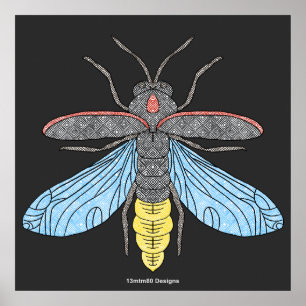 Firefly (black) - Poster Print