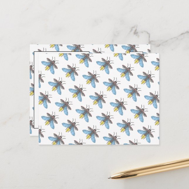 Firefly (blanc) - Carte postale (Devant/Arrière en situation)