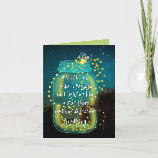 Firefly Encouragement Greeting Card (Front)