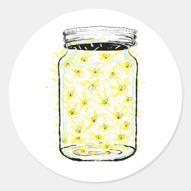 Firefly Frenzy Classic Round Sticker (Front)