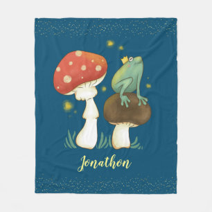Firefly Frog Prince Personalized Fleece Blanket