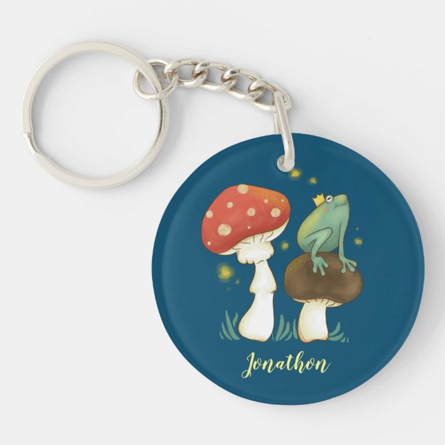 Firefly Frog Prince Personalized Keychain (Front)