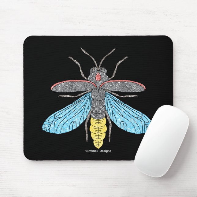 Firefly (single black) - Mouse Pad (With Mouse)