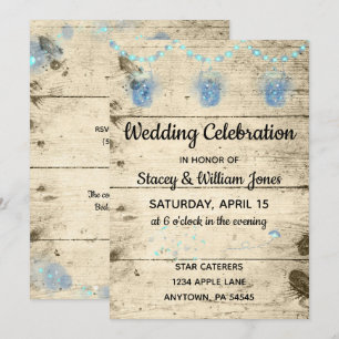 Firefly & String Lights Wedding Celebration Invitation