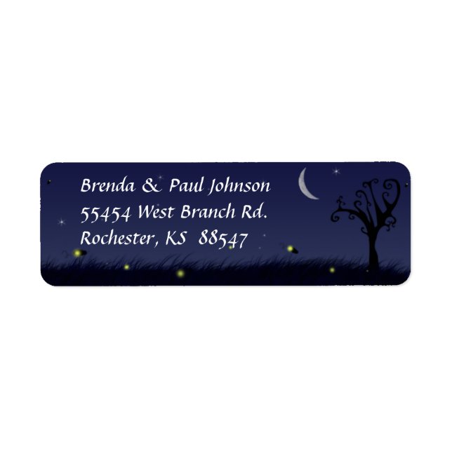 Firefly Summer Evening Return Address Label (Front)