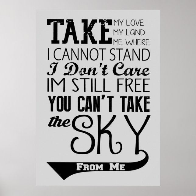 Firefly Theme song quote Poster (Front)