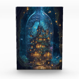 Firefly Village   Fantasy Digital Art  Photo Block