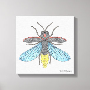 Firefly (white) - Canvas Print