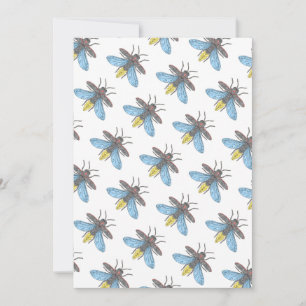 Firefly (white) - Greeting Card