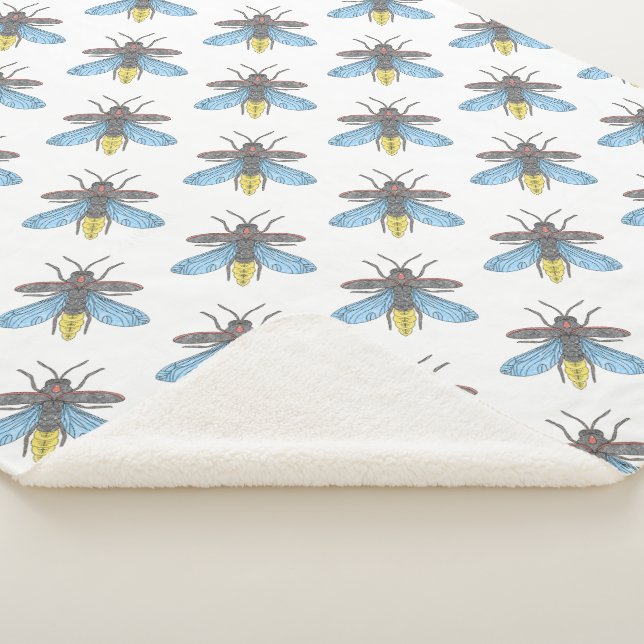 Firefly (white) - Sherpa Blanket (3/4)