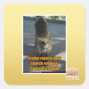 Firefox rejects square sticker