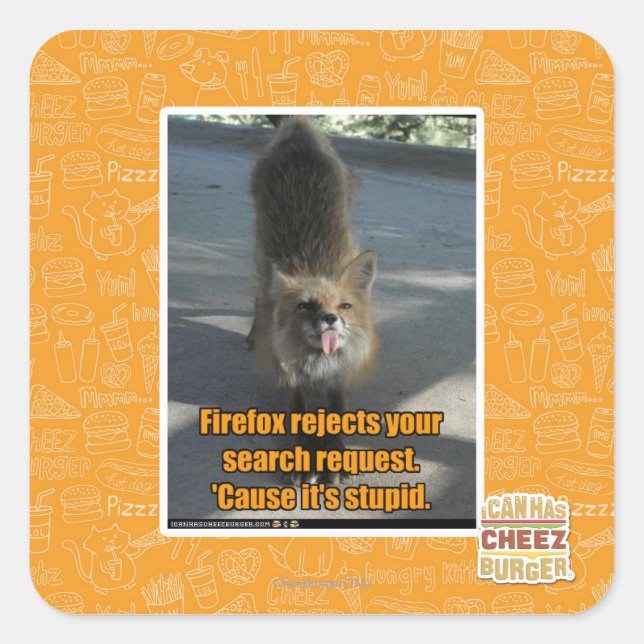Firefox rejects square sticker (Front)