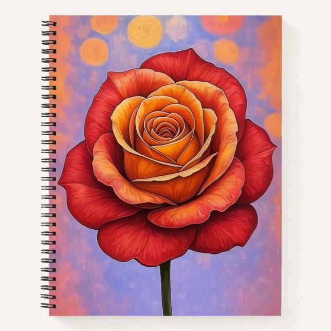 Fireheart Dreamy Rose Stationary Notebook (Front)
