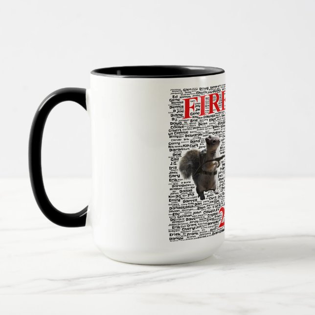 Firehouse Coffee Mug with Word Cloud (Left)