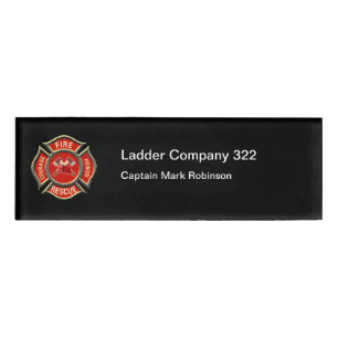FIrehouse FIrefighter Captain Name Tag