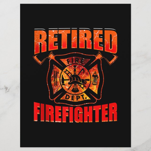 Fireman American Flag Red Line US Firefighter Flyer (Front)
