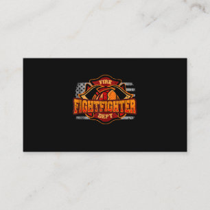 Fireman American Flag Red Line US Firefighter Gift Loyalty Card