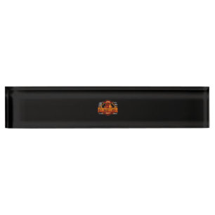 Fireman American Flag Red Line US Firefighter Gift Nameplate